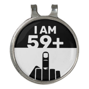 Funny 60th Birthday Gift, 59 Plus one Golf Hat Clip