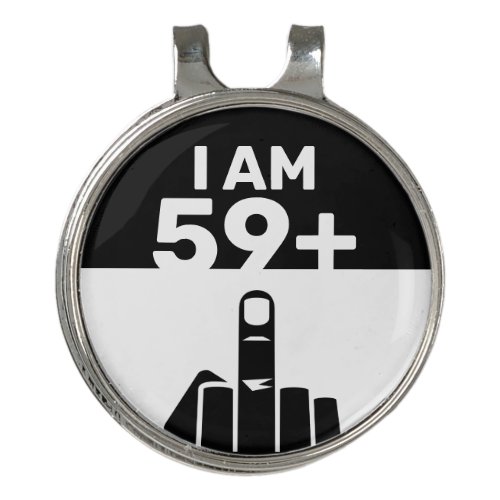 Funny 60th Birthday Gift 59 Plus one Golf Hat Clip
