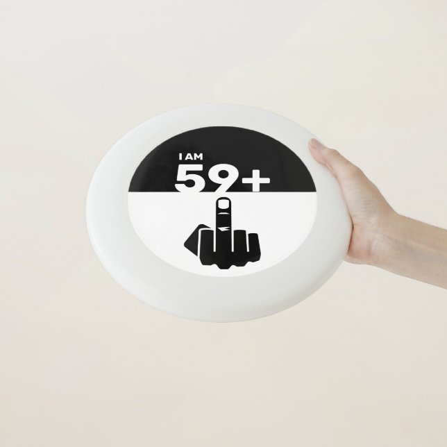 Funny 60th Birthday Gift, 59 Plus one Wham-O Frisbee (In Hand)