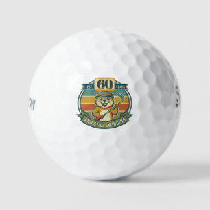 Funny 60th Birthday Golf Balls
