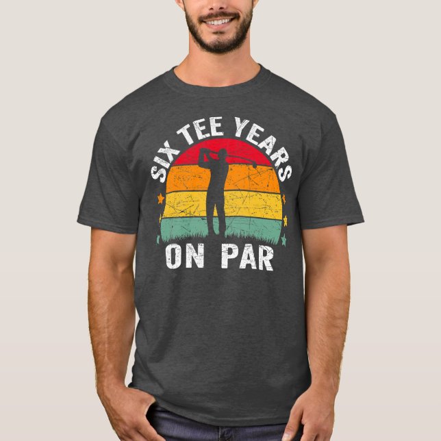 Funny 60th Birthday Golf Pun Retro Sunset 60 Year T-Shirt (Front)