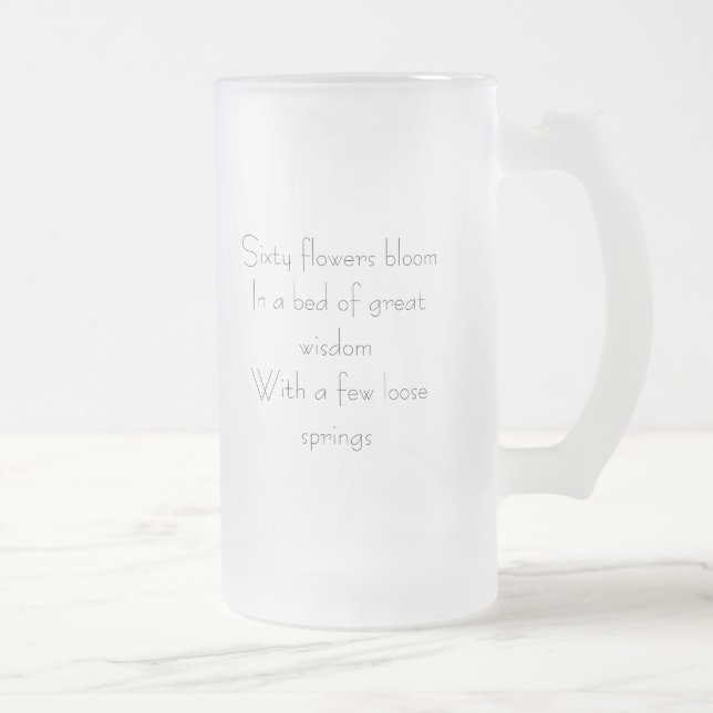 Funny 60th Birthday Haiku Mug - Gag Gift (Right)