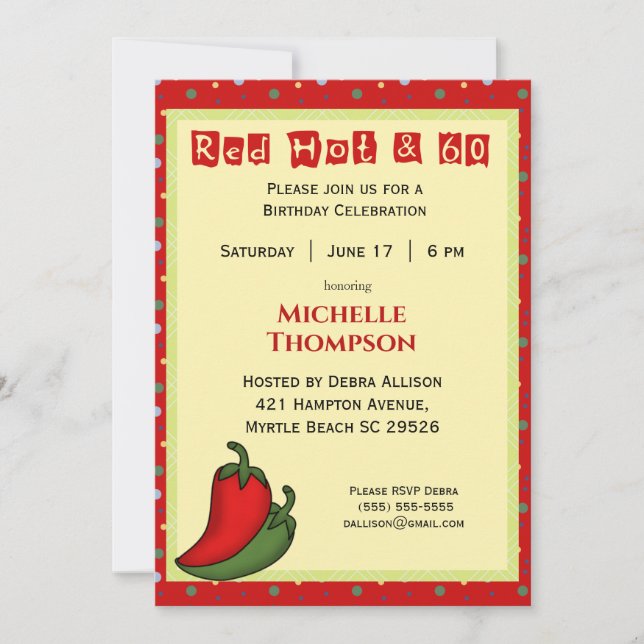 Funny 60th  Birthday Invitations (Front)