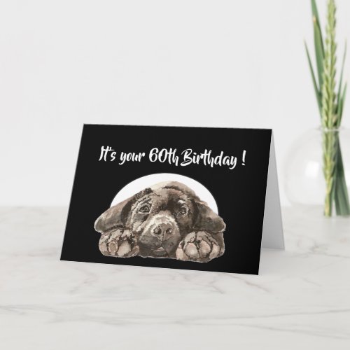 Funny 60th Birthday Labrador Retriever Card