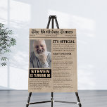 Funny 60th Birthday Newspaper Photo welcome Foam Board<br><div class="desc">Designed like a vintage newspaper cover, this eye-catching board features a custom photo and bold retro headlines announcing the big 60 in style. Full of personality and humor, it’s the perfect way to greet guests and set the tone for a legendary celebration. Aged to perfectionjust like the guest of honor!...</div>