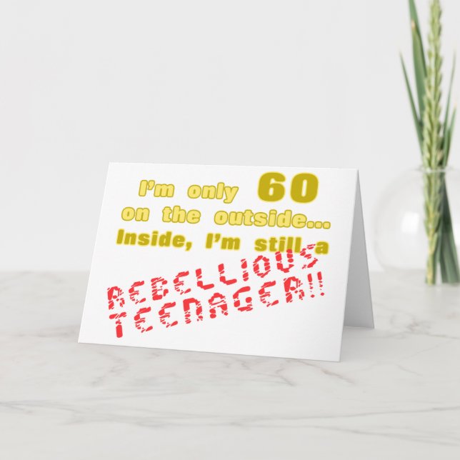 Funny 60th Birthday Present Card (Front)