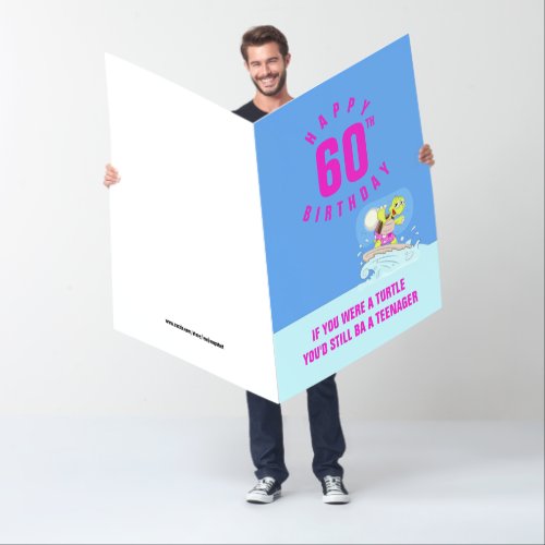 Funny 60th birthday quote jumbo card