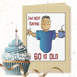 Funny 60th Birthday Sarcastic Ethnic Male Cartoon  Card<br><div class="desc">Want a funny 60th birthday card that you can personalize with his name?  That has a great punchline?  This modern card is for you!</div>