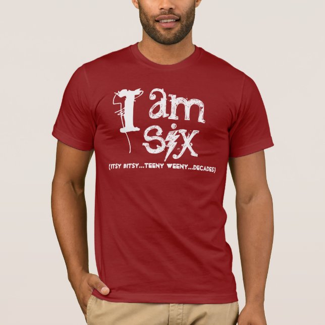 Funny 60th  Birthday Shirt  I am Six Decades (Front)