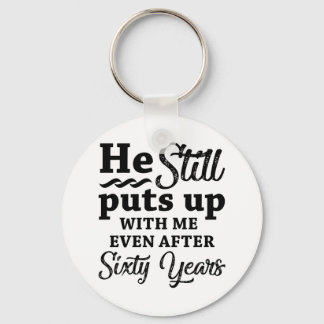 Funny 60th Wedding Anniversary Keychain