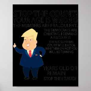 Funny 60th Year Birthday Present Happy Birth Year Poster