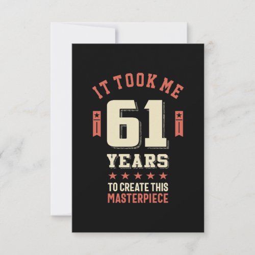 Funny 61 Years Old _ 61st Birthday Gift RSVP Card