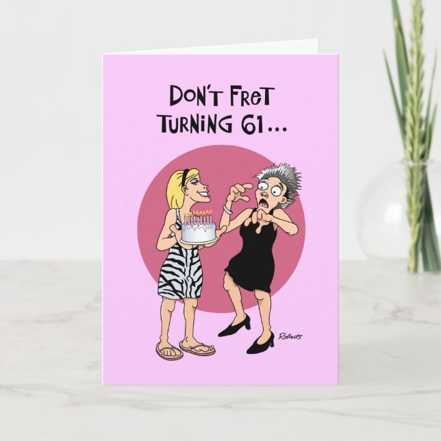 Funny 61st Birthday Card (Front)
