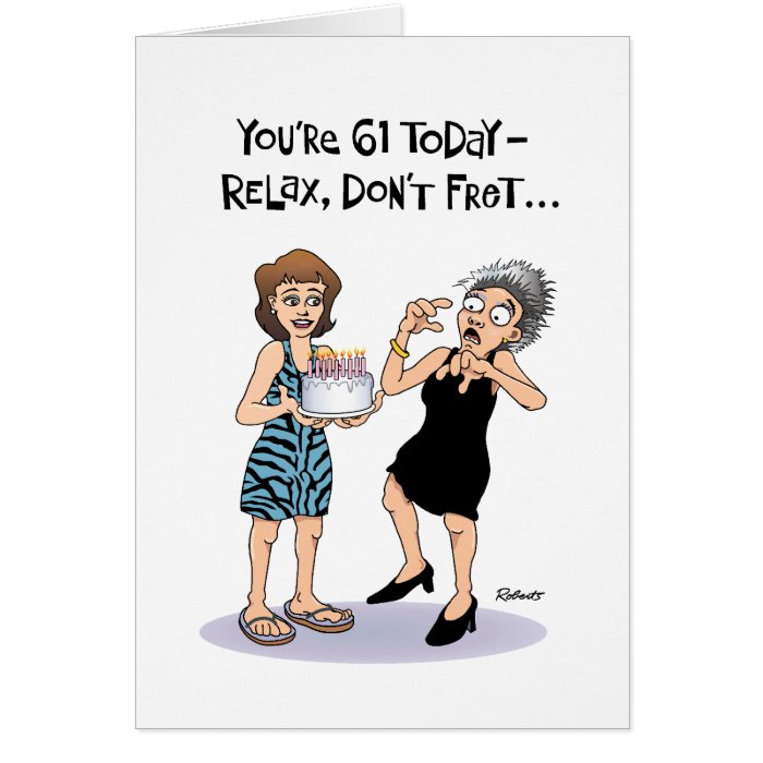 Funny 61st Birthday Card For Female Zazzle 