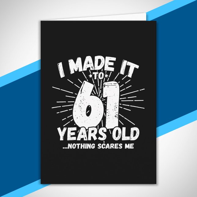 Funny 61st Birthday Quote Sarcastic 61 Year Old Card (Creator Uploaded)