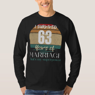 Funny 63 Years of Marriage Survivor Tee