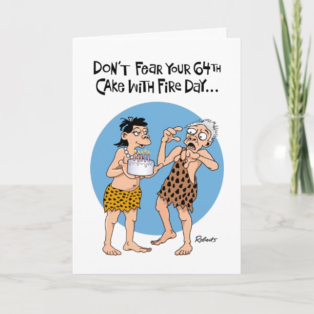 Funny 64th Birthday Card (Front)