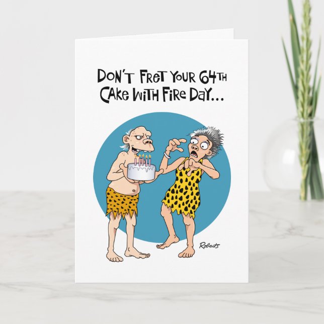Funny 64th Birthday Card (Front)