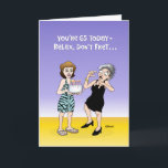 Funny 65th Birthday Card<br><div class="desc">Funny 65th Birthday Greeting Card for a woman who is turning 65 years old</div>