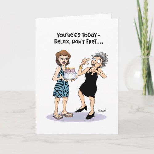 Funny 65th Birthday Card
