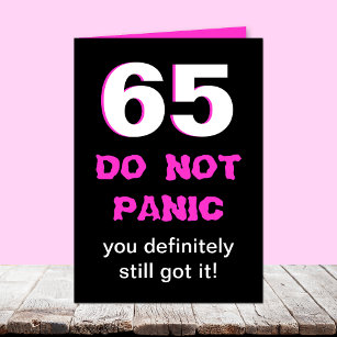 Funny 65th Birthday Card for Women