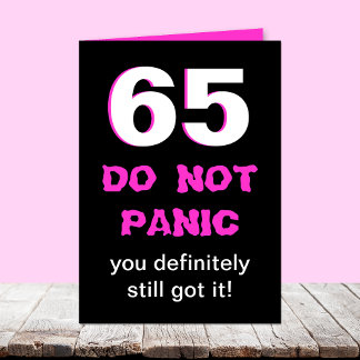 Funny 65th Birthday Card for Women