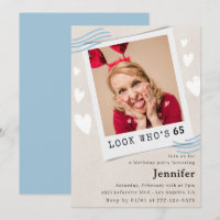 Funny 65th birthday invitations Photo Look who's