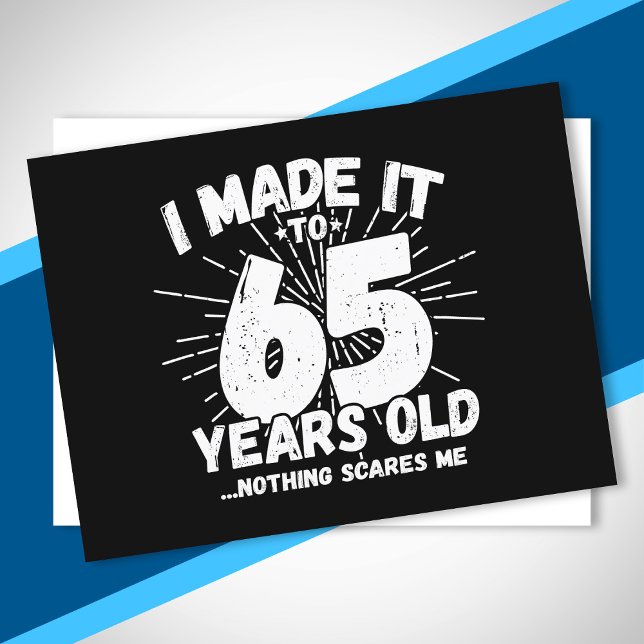 Funny 65th Birthday Quote Sarcastic 65 Year Old Postcard (Creator Uploaded)