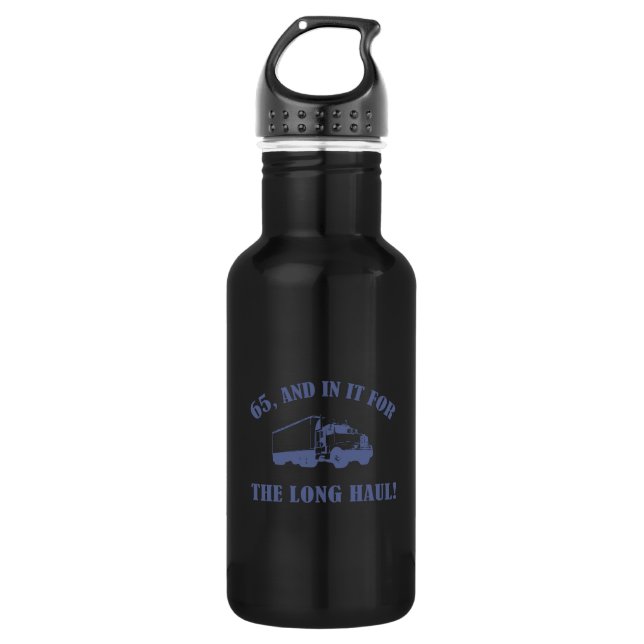 Funny 65th Birthday Water Bottle (Front)