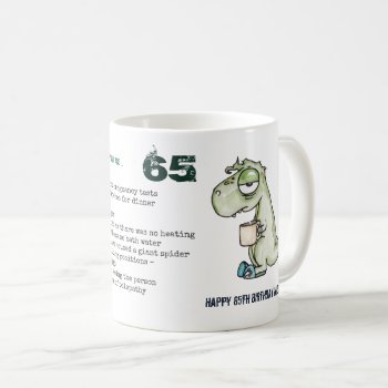 Funny 65th Personalized 'When I was Your Age' Dino Coffee Mug