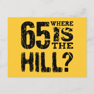 Funny 65th Year Birthday Save the Date V03E Announcement Postcard