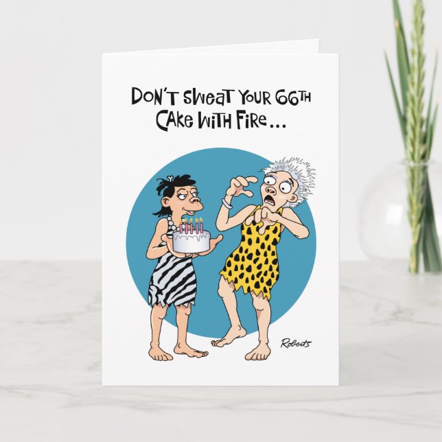 Funny 66th Birthday Card (Front)