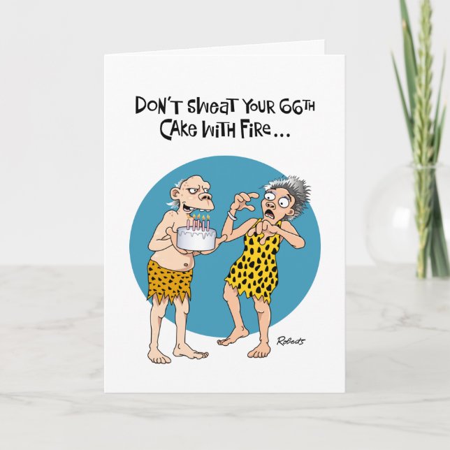 Funny 66th Birthday Card (Front)