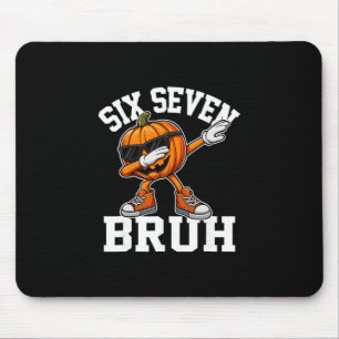 Funny 67 Bruh Halloween Six Seven Meme Brainrot Pu Mouse Pad