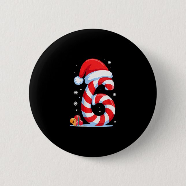 Funny 67 Christmas 6 7 Six Seven Meme 6 7 Matching Button (Front)