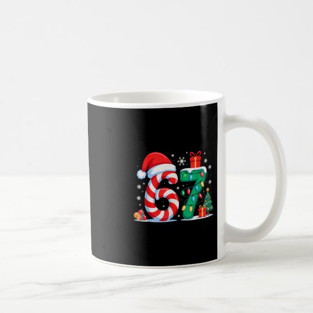 Funny 67 Christmas 6 7 Six Seven Meme 6 7 Matching Coffee Mug (Right)