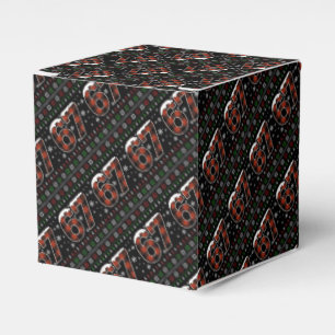 Funny “67” Christmas Meme – Red & Green Plaid Favor Boxes