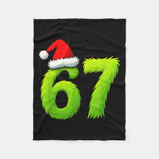 Funny 67 Christmas Six Seven Meme 6 7 Teens Boys G Fleece Blanket (Front)