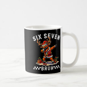 Funny 67 Christmas Six Seven Meme Dabbing Reindeer Coffee Mug