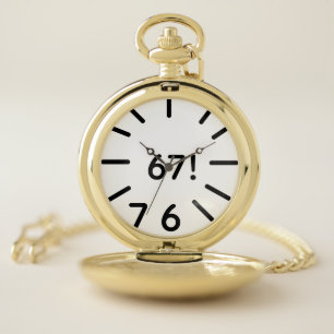 funny 67 clock pocket watch