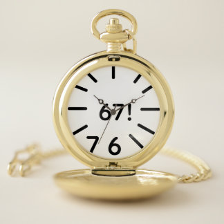 funny 67 clock pocket watch
