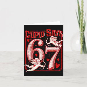 Funny 67 Cud Says 67 Valentine Couple Matching Six Card