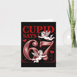 Funny 67 Cud Says 67 Valentine Couple Matching Six Card