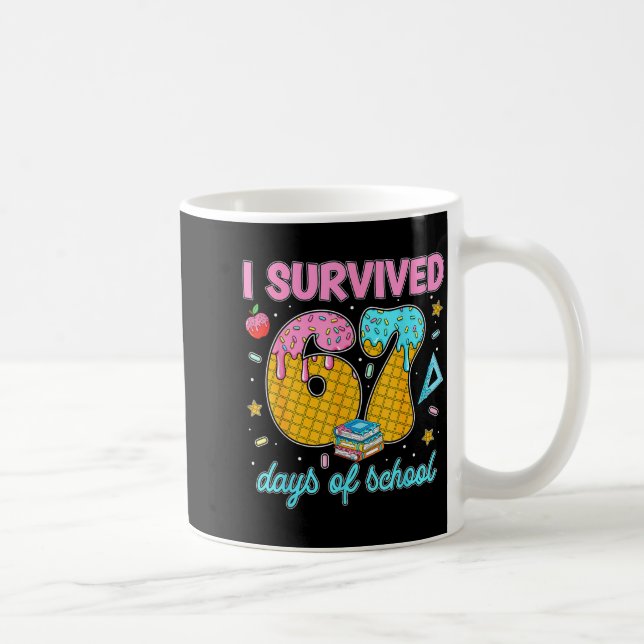 Funny 67 Days Of School Meme Teacher Student Tee  Coffee Mug (Right)