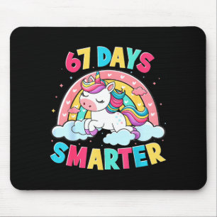 Funny 67 Days Smarter Unicorn Six Seven Boy Girl T Mouse Pad