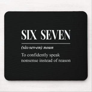 Funny 67 Definition The Meaning Of 67 Meme Six Sev Mouse Pad