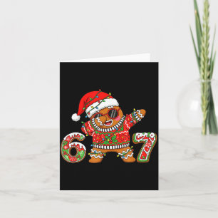 Funny 67 Gingerbread Six Seven Ice Cream Drip Chri Card