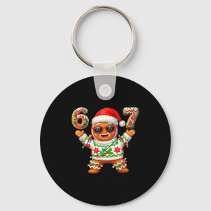 Funny 67 Gingerbread Six Seven Ice Cream Drip Chri Keychain