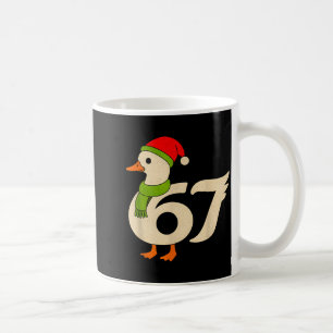 Funny 67 Goose Christmas 6 7 Meme Duck Santa Hat F Coffee Mug