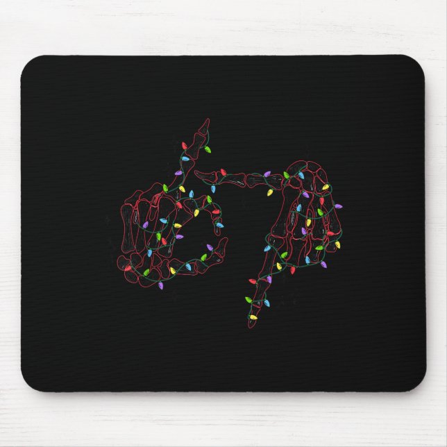 Funny 67 Hand Six Seven Meme Brainrot Christmas Xm Mouse Pad (Front)